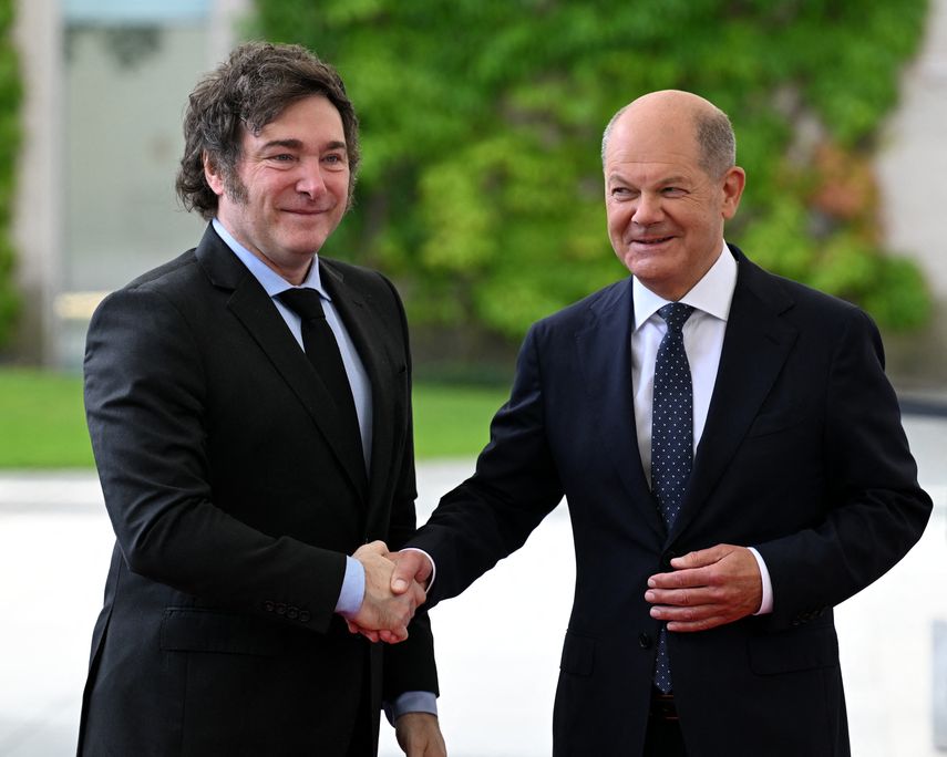 Jefe de gobierno alemán pide a Milei prestar atención a la cohesión social