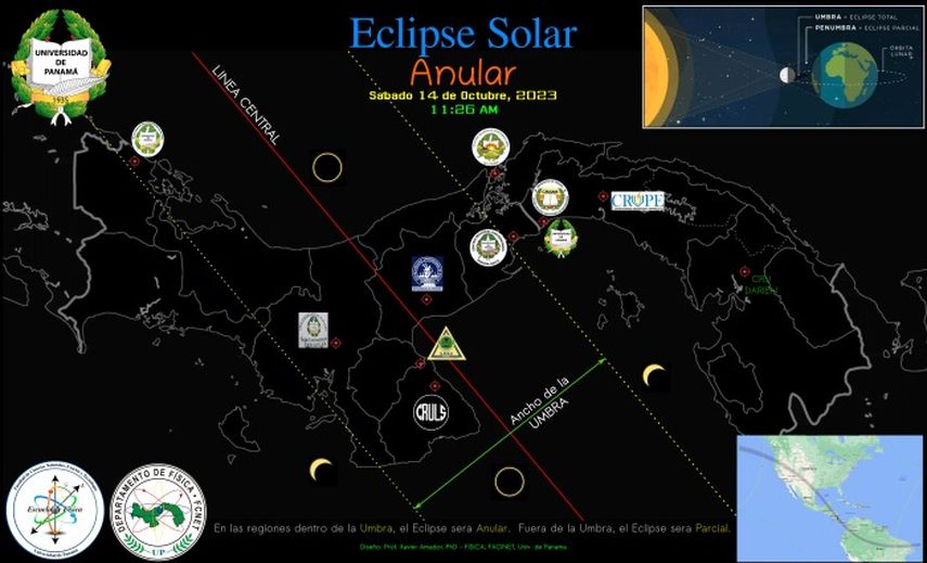 Eclipse solar anular se apreciará el 14 de octubre en Panamá. Eclipse solar anular se apreciará el 14 de octubre en Panamá.