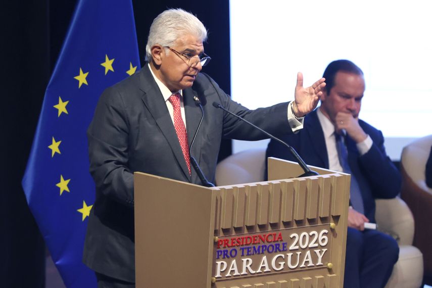 Mulino ofreció un discurso en la cermeonia de firma del acuerdo entre la UE y el Mercosur.