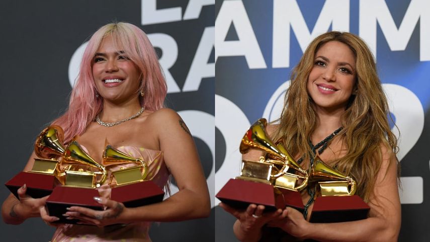 Karol G y Shakira con Bizarrap triunfan en Grammy Latinos