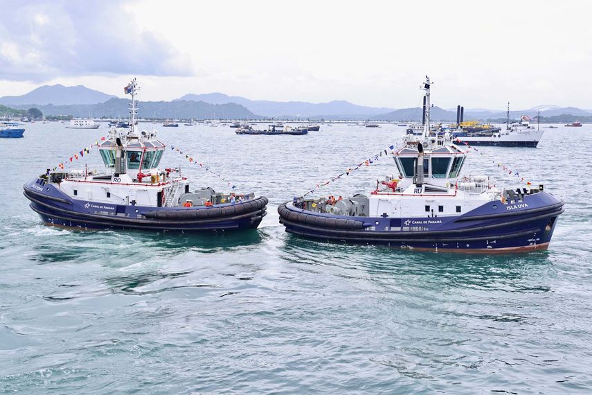 El Canal de Panamá incorporó dos nuevos remolcadores a su flota operativa como parte de su estrategia para fortalecer la eficiencia