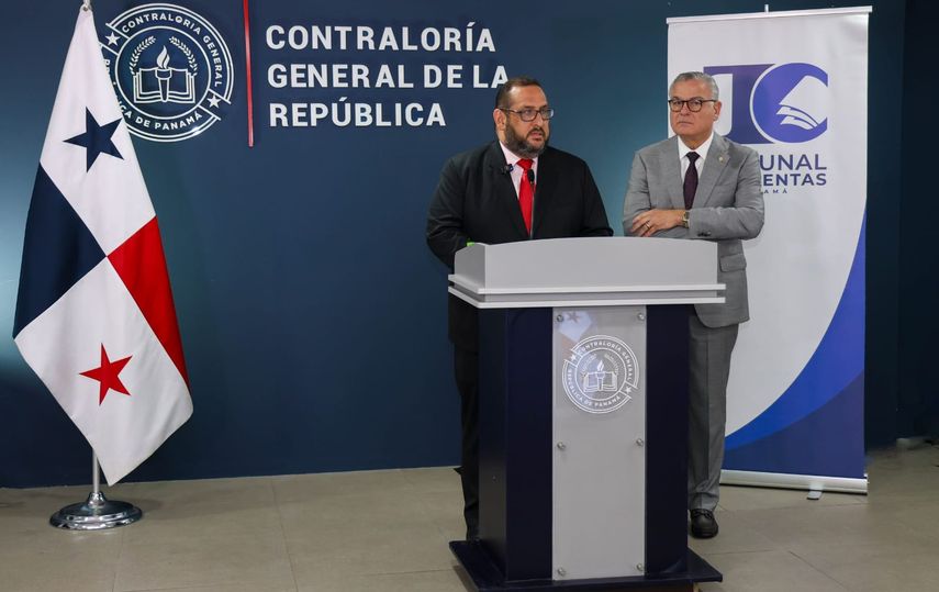 El contralor general de la República, Anel Flores, junto al magistrado presidente del Tribunal de Cuentas, Rainier del Rosario Franco. El contralor general de la República, Anel Flores, junto al magistrado presidente del Tribunal de Cuentas, Rainier del Rosario Franco.