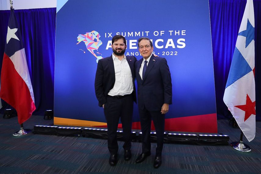 El presidente de la República, Laurentino Cortizo, sostuvo un encuentro bilateral con el mandatario de Chile, Gabriel Boric, en el marco de la IX Cumbre de las Américas.