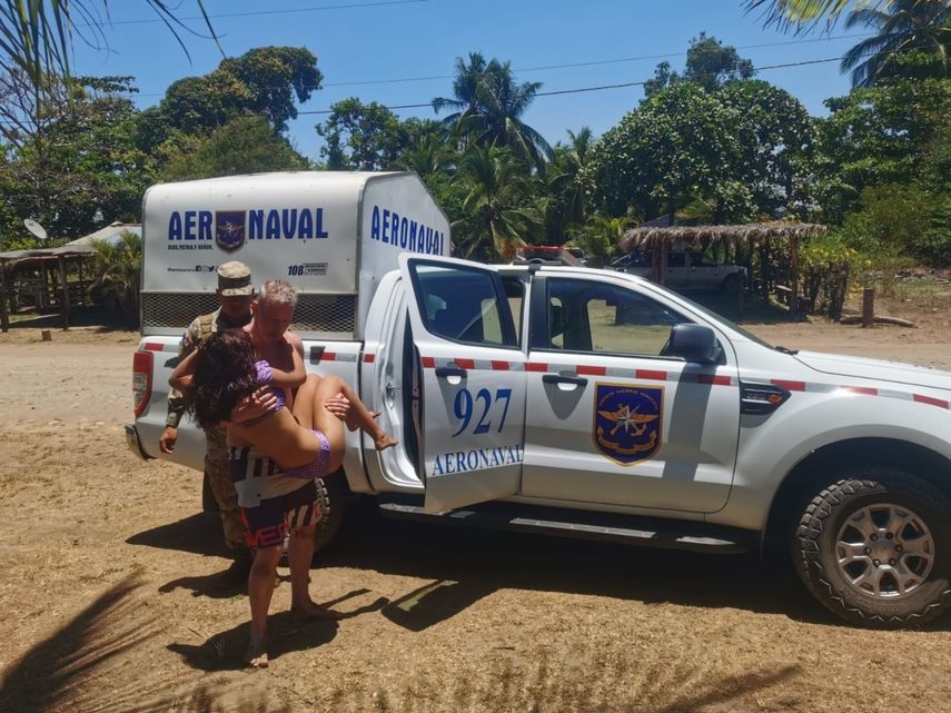 El personal rescatista de Sinaproc