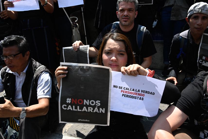 Periodistas denuncian que en Guatemala peligra la libertad de expresión. Foto: AFP