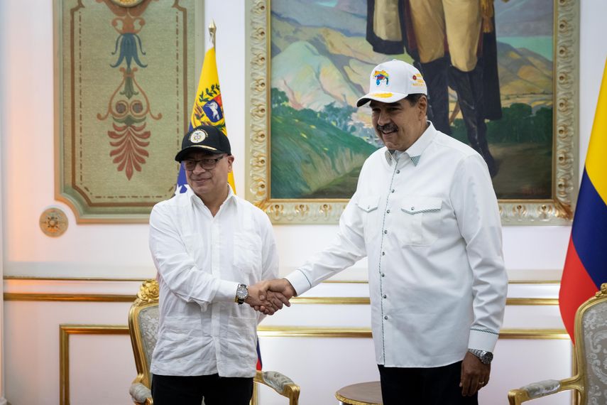 Nicolás Maduro y Gustavo Petro se reúnen en Caracas por quinta vez