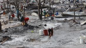 Incendio en comunidad Wala, comarca Wargandí. Foto: cortesía