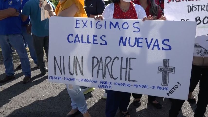 La protesta de hace más de una año que generó una primera respuesta por parte del MOP se realizó en la propia carretera de Caldera en Boquete.