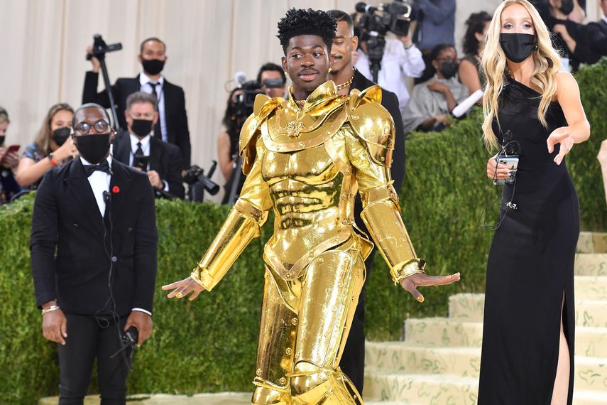 El rapero estadounidense Lil Nas X llega para la Met Gala 2021 en el Museo Metropolitano de Arte el 13 de septiembre de 2021 en Nueva York.