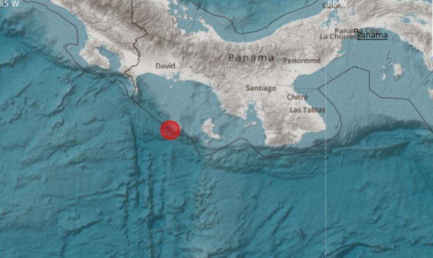 Panamá: Reportan sismo de 6.8 cerca de isla Coiba