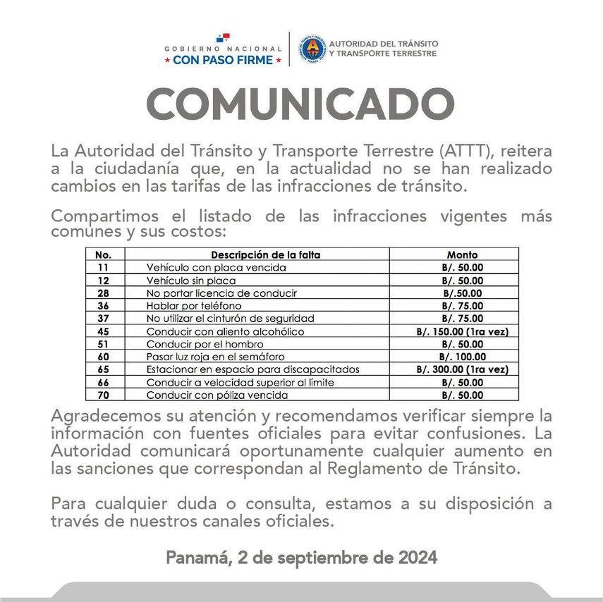 Además, la ATTT subraya la importancia de verificar siempre la información a través de fuentes oficiales para evitar confusiones. Además, la ATTT subraya la importancia de verificar siempre la información a través de fuentes oficiales para evitar confusiones.