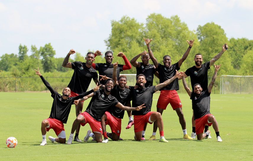 El ánimo de los jugadores panameños se muestra por todo lo alto.