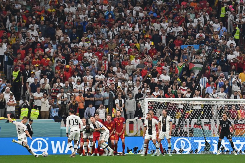 España no pudo pasar del empate 1-1 este domingo con Alemania, este domingo en el Mundial de Qatar 2022