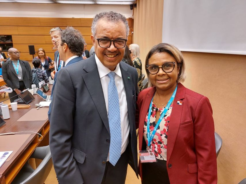 Ivette Berrío, fue invitada a la mesa principal dirigida por el secretario general de la OMS, por el rol preponderante que Panamá tuvo en el grupo de trabajo que se conformaron en enero del 2021.