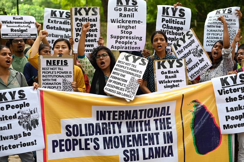 Protestas antigubernamentales en Sri Lanka cumplen 100 días