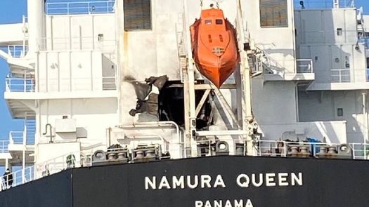 Buque con bandera panameña, fue alcanzado por misil ruso