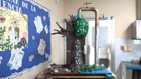 Los estudiantes se organizaron dentro del plantel para el proyecto de reciclaje.