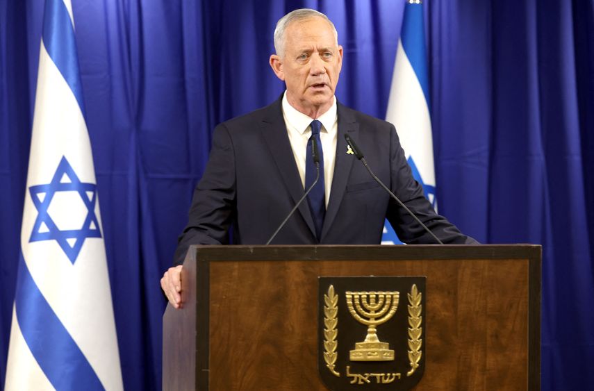 Ministro israelí Benny Gantz dimite del gobierno por desacuerdos sobre posguerra en Gaza