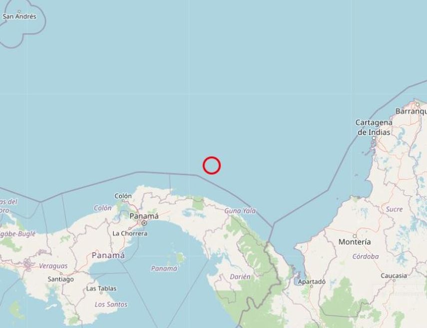 Un sismo de magnitud 4.6 se registró este viernes en el noreste de Panamá