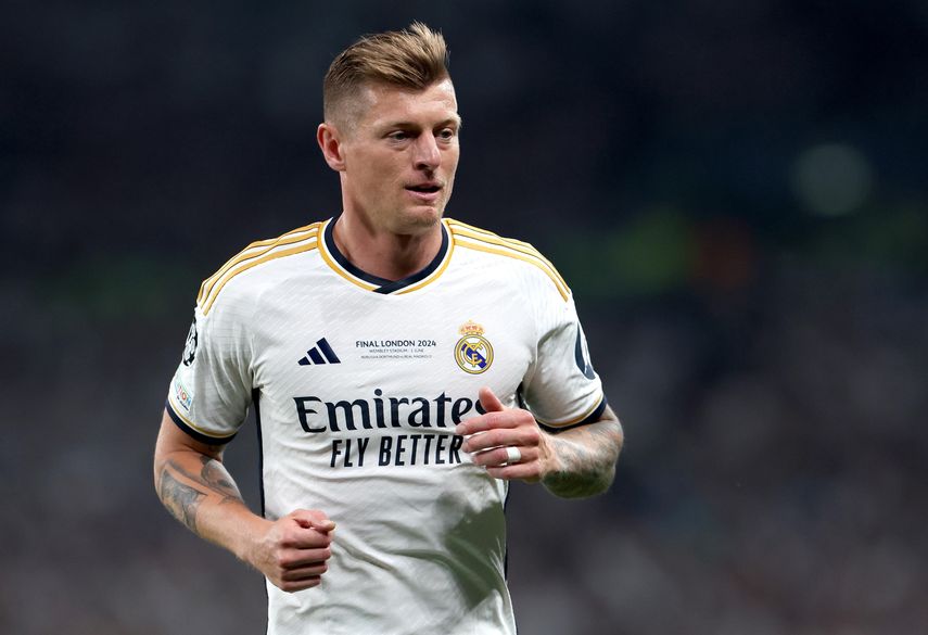 EFE. Toni Kroos del Real Madrid durante el partido final de la UEFA Champions League EFE. Toni Kroos del Real Madrid durante el partido final de la UEFA Champions League