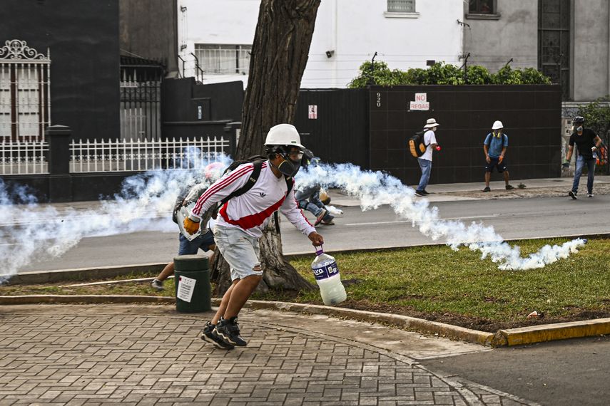 Protestas en Perú. Foto: AFP