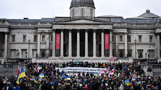 Manifestación en Londres para pedir el fin de la guerra en Ucrania