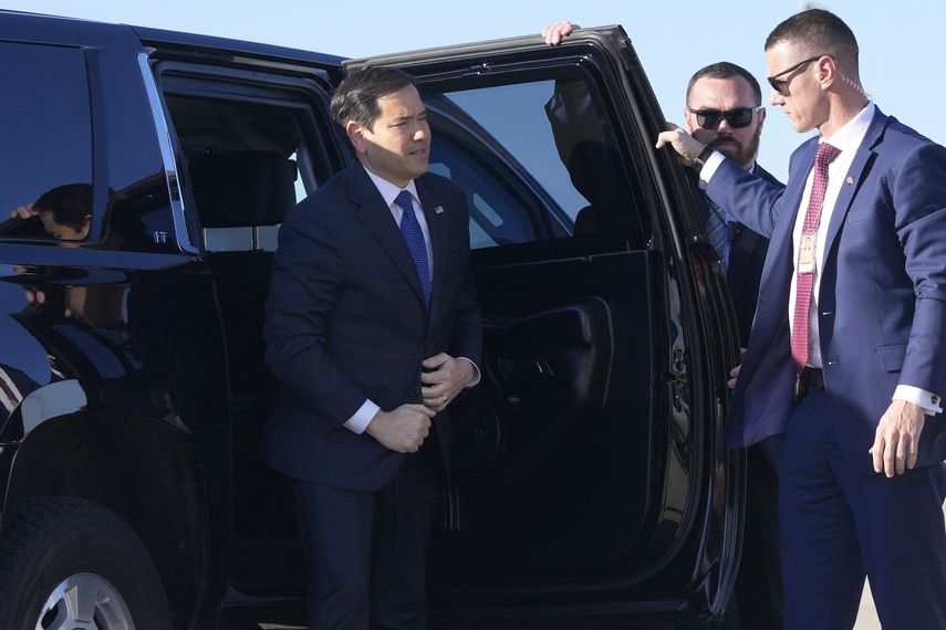 Marco Rubio partió de la Base Conjunta Andrews en Maryland, Estados Unidos. AFP Marco Rubio partió de la Base Conjunta Andrews en Maryland, Estados Unidos. AFP