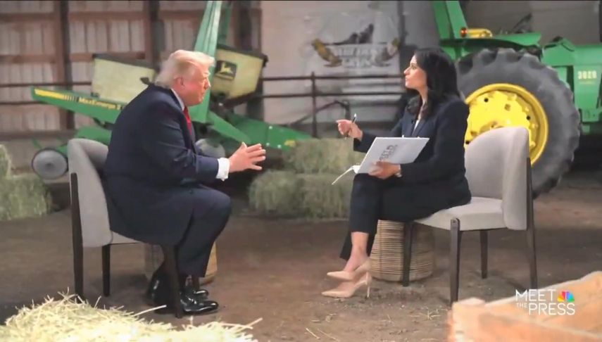 Una accidentada entrevista a Donald Trump en Wisconsin acabó mal