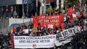 Los anti-mascarillas protestan contra las restricciones en Alemania