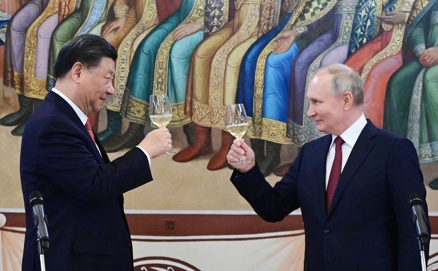 Putin recibe a Xi en el Kremlin con grandeza imperial