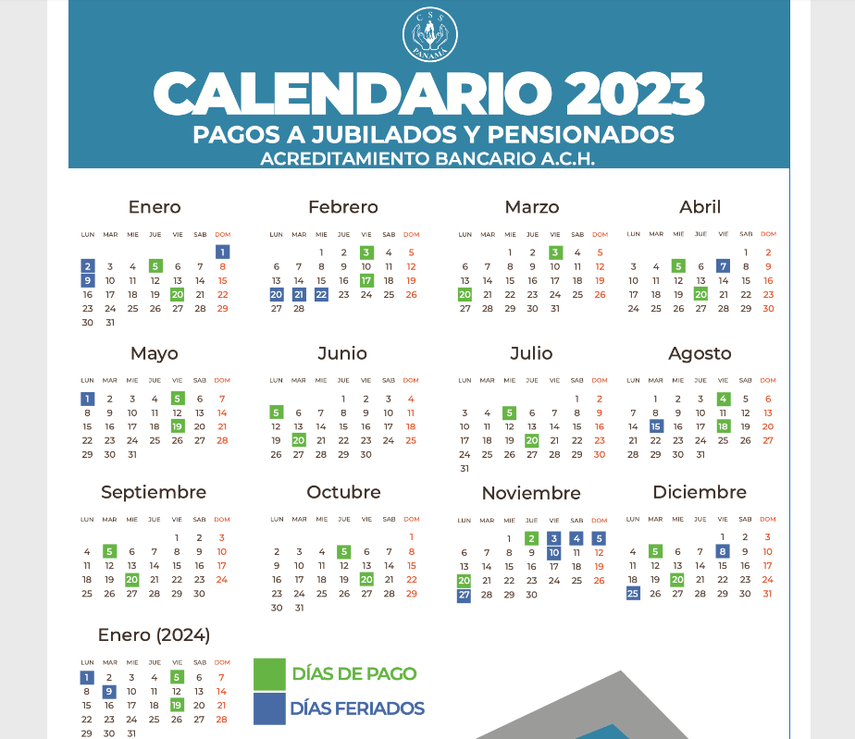 El segundo desembolso de los jubilados y pensionados de la Caja de Seguro Social (CSS) que cobran por acreditación bancaria, recibirán su pago el próximo miércoles 20 de septiembre. El segundo desembolso de los jubilados y pensionados de la Caja de Seguro Social (CSS) que cobran por acreditación bancaria, recibirán su pago el próximo miércoles 20 de septiembre.