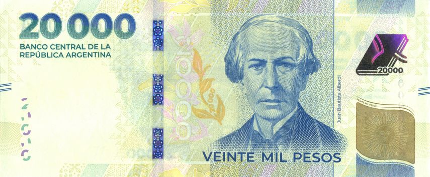 Argentina lanza nuevo billete de máxima denominación ante inflación de casi 200%