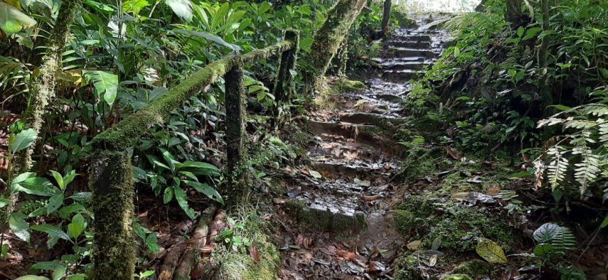 El sendero fue cerrado por motivos trabajos de rehabilitación y mejoras.