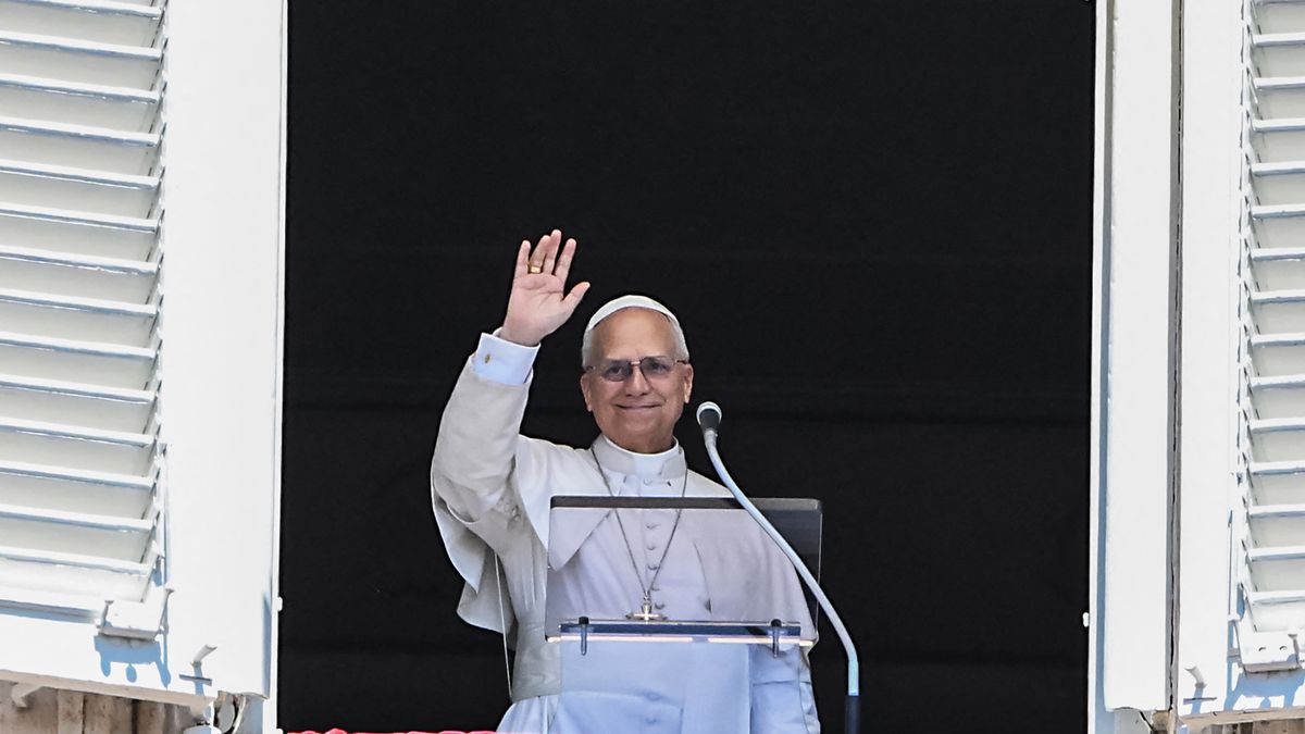 El papa León XIV durante su mensaje de este domingo. AFP El papa León XIV durante su mensaje de este domingo. AFP