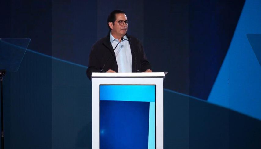 Martín Torrijos envió un mensaje a los presentes en el Centro de Convenciones Megapolis.