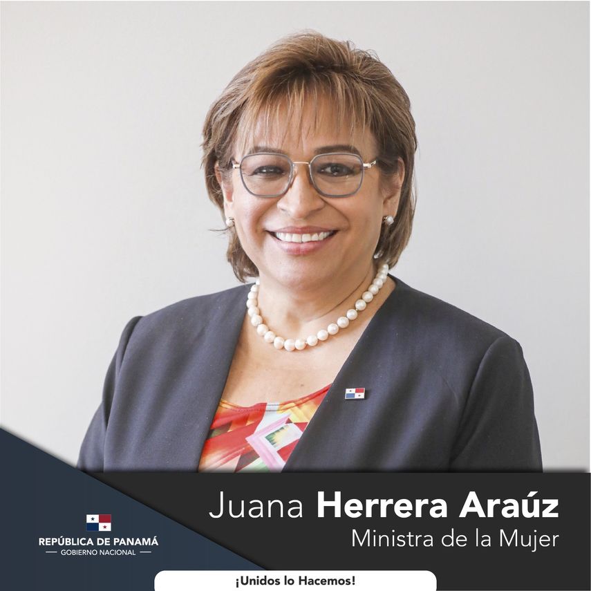 El presidente de la República, Laurentino Cortizo designó a Juana Herrera Araúz como la primera Ministra de la Mujer del país. Herrera Araúz participó en la elaboración y discusión de la ley que creó el recién instaurado Ministerio de la Mujer.