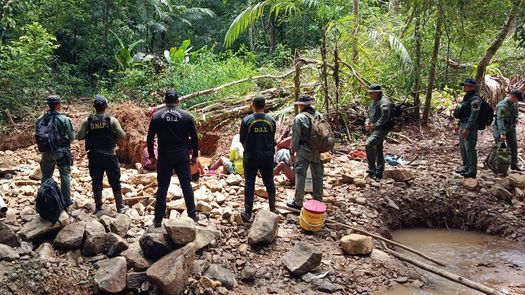 La acción contra la minería ilegal se dió durante un operativo de patrullaje preventivo realizado en el Corredor de Los Pobres, corregimiento de Pedregal, distrito de Panamá. La acción contra la minería ilegal se dió durante un operativo de patrullaje preventivo realizado en el Corredor de Los Pobres, corregimiento de Pedregal, distrito de Panamá.