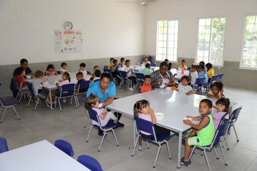 Más de 2,400 niños y niñas reciben alimentación balanceada en los CAIPI del MIDES