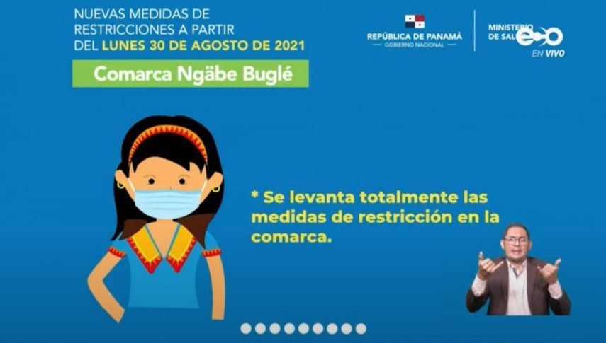 El Minsa informó que se levantan totalmente las medidas de restricciones en la Comarca Ng[abe Buglé