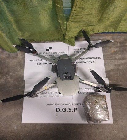 Decomisan drone con paquete de hierba seca en La Nueva Joya