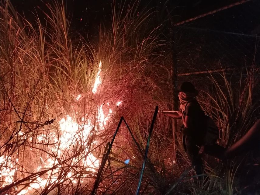 Bomberos atendieron emergencia en Los Andes.
