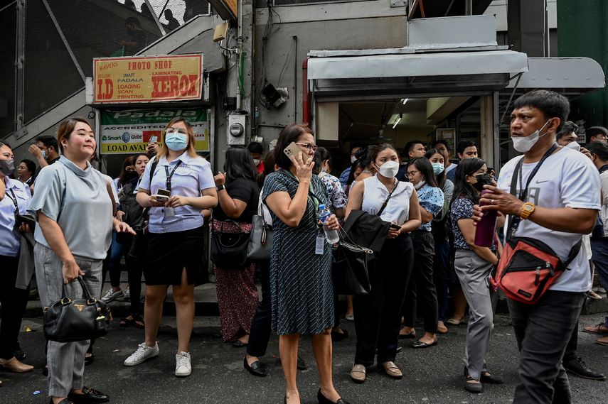 Terremoto de magnitud 6,2 golpea a Filipinas