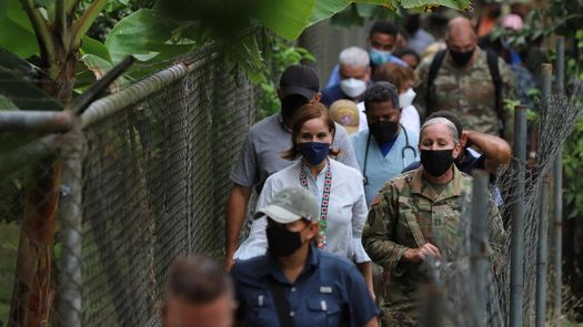 Primera Dama realiza recorrido en Sambú donde se ejecuta la Operación Humanitaria Mercurio III