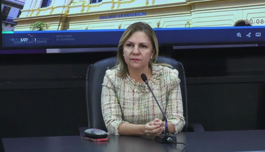 Ministra de Gobierno, Dinoska Montalvo. Ministra de Gobierno, Dinoska Montalvo.