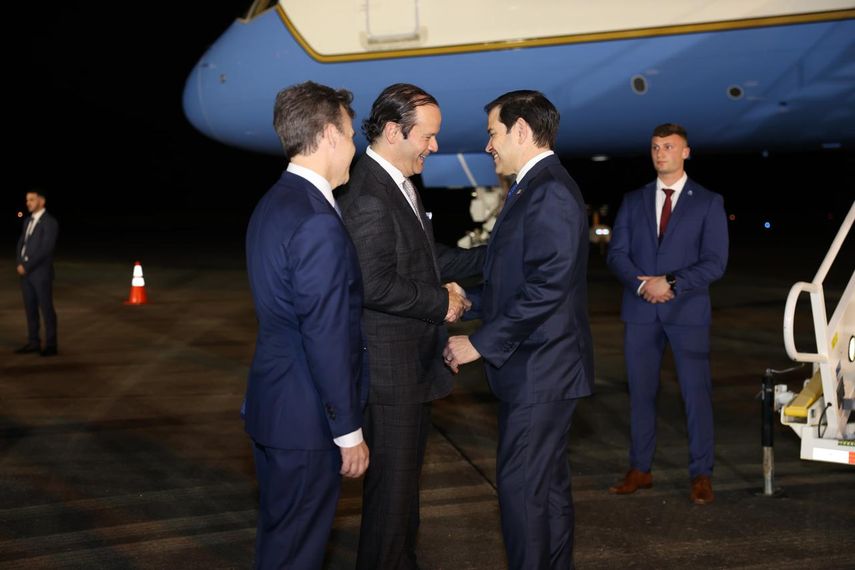 Marco Rubio ya esta en suelo panameño, fue recibido por el canciller Martínez-Acha