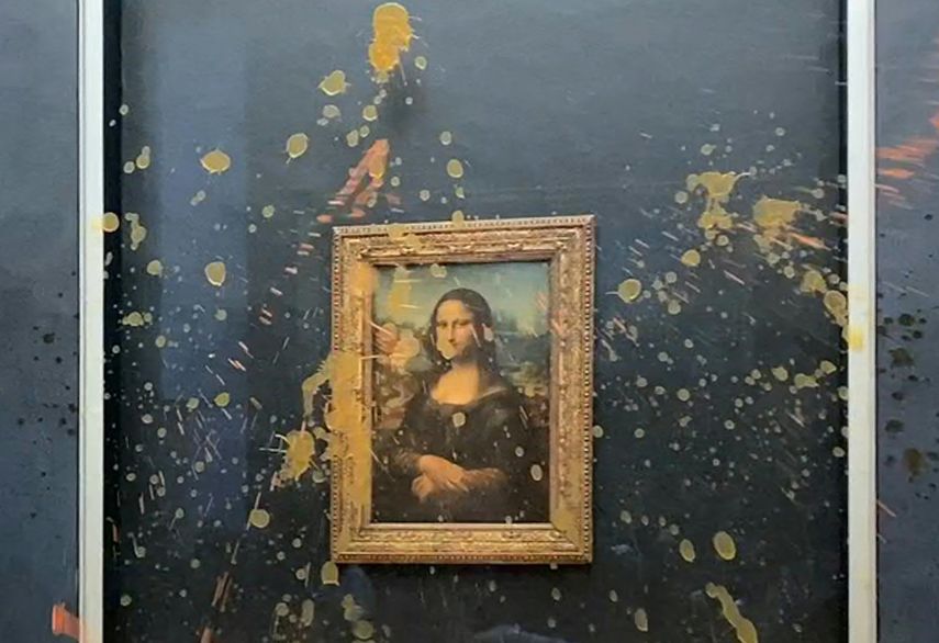 Ecologistas rocían de sopa en la Mona Lisa en el Louvre