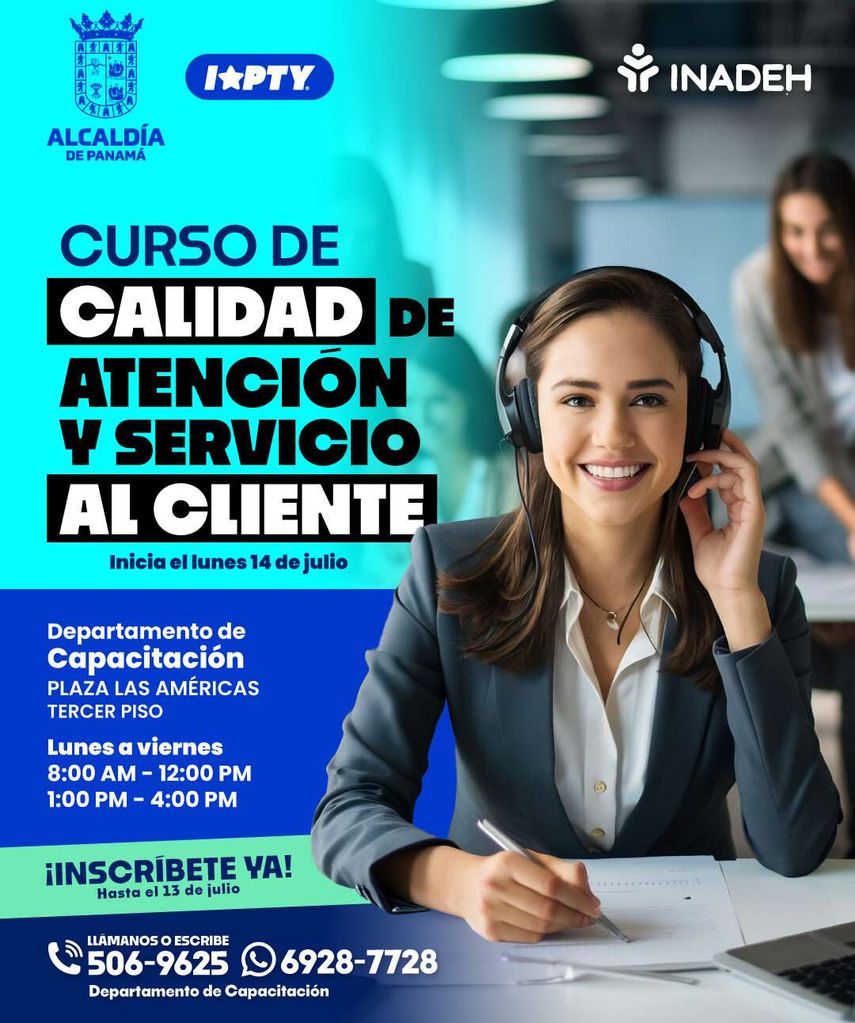 La Alcaldía de Panamá y el Instituto Nacional de Formación Profesional y Capacitación para el Desarrollo Humano (INADEH) anunciaron el inicio de una serie de cursos dirigidos a fortalecer habilidades clave en el mercado laboral actual. La Alcaldía de Panamá y el Instituto Nacional de Formación Profesional y Capacitación para el Desarrollo Humano (INADEH) anunciaron el inicio de una serie de cursos dirigidos a fortalecer habilidades clave en el mercado laboral actual.