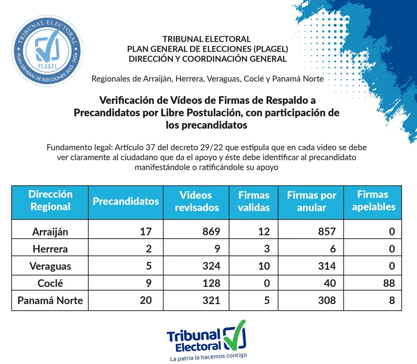 TE culmina revisión de videos de precandidatos en 5 regiones.
