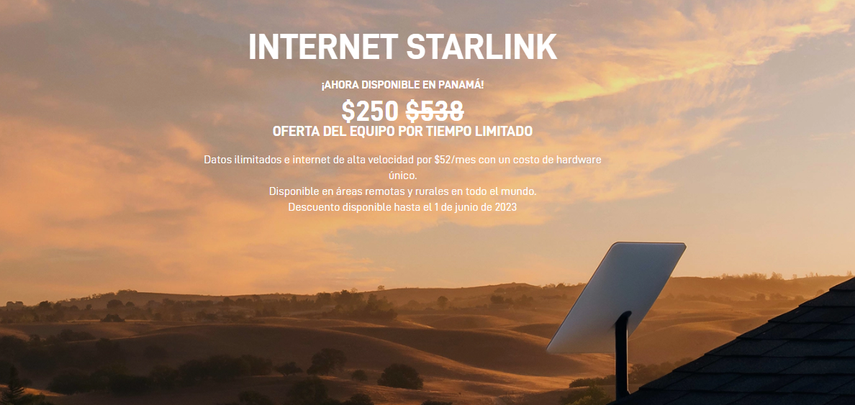 Desde este miércoles 17 de mayo, la empresa Starlink, propiedad del multimillonario Elon Musk, habilitó este su servicio de internet satelital para Panamá.