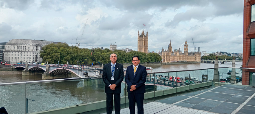 Durante su estancia en la capital británica, Roquebert sostendrá un encuentro clave con Arsenio Domínguez, secretario general de la OMI, en el cual se discutirán aspectos cruciales relacionados con la estrategia marítima internacional de Panamá, que es líder mundial en abanderamiento de buques. Durante su estancia en la capital británica, Roquebert sostendrá un encuentro clave con Arsenio Domínguez, secretario general de la OMI, en el cual se discutirán aspectos cruciales relacionados con la estrategia marítima internacional de Panamá, que es líder mundial en abanderamiento de buques.